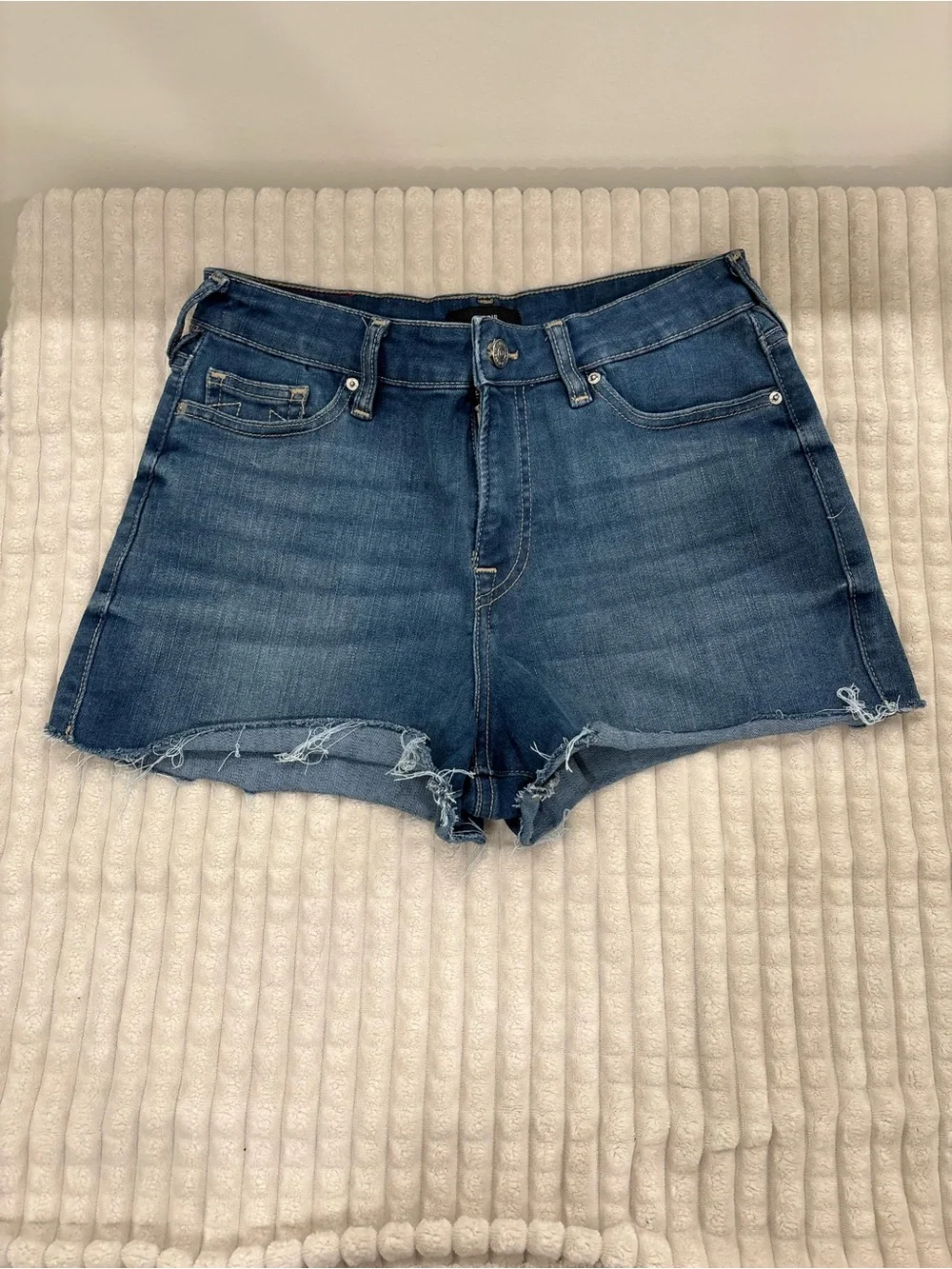 Classic Dark Blue Denim Cutoff Shorts